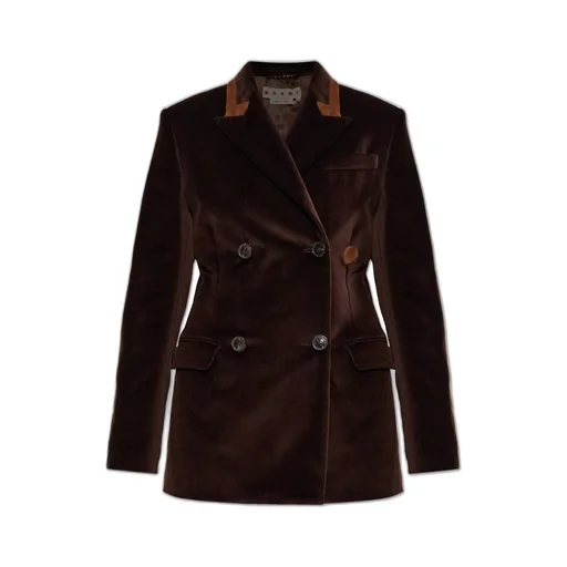Double-Breasted Velvet Blazer