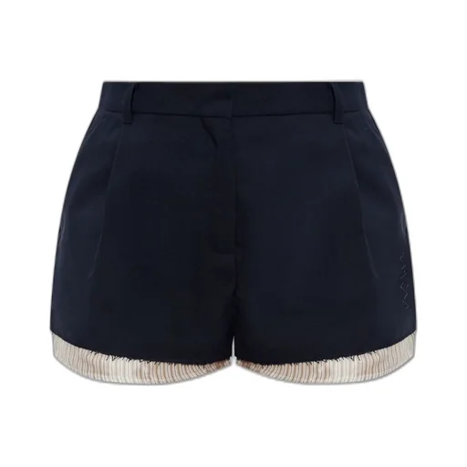 High-Waisted Shorts With Contrast Trim
