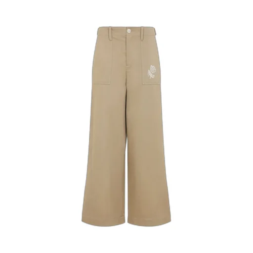 Wide-Leg Cropped Trousers