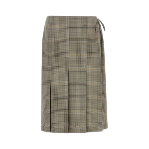 Pleated Wrap Skirt