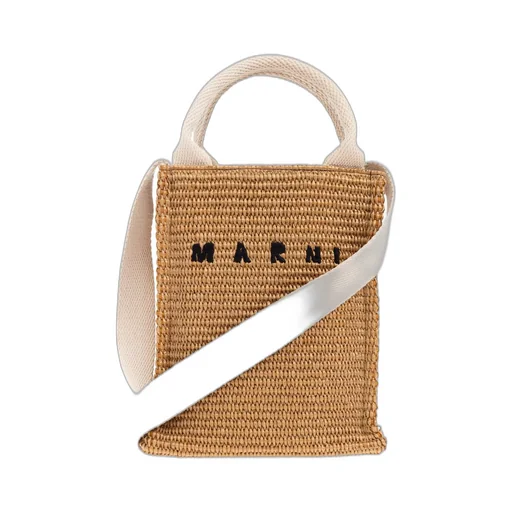 Logo Straw Tote Bag