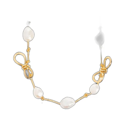 Pearl And Bow Necklace