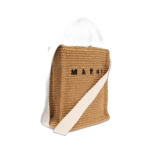 Logo Straw Tote Bag