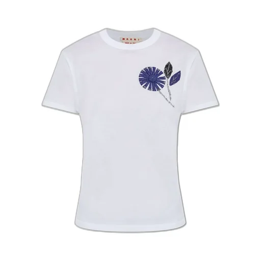 T-Shirt With Floral Embroidery