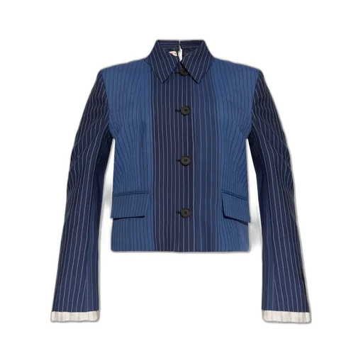 Patchwork Striped Blazer