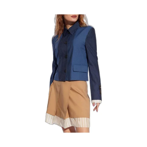 Patchwork Striped Blazer