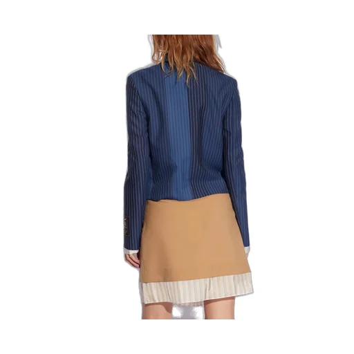 Patchwork Striped Blazer