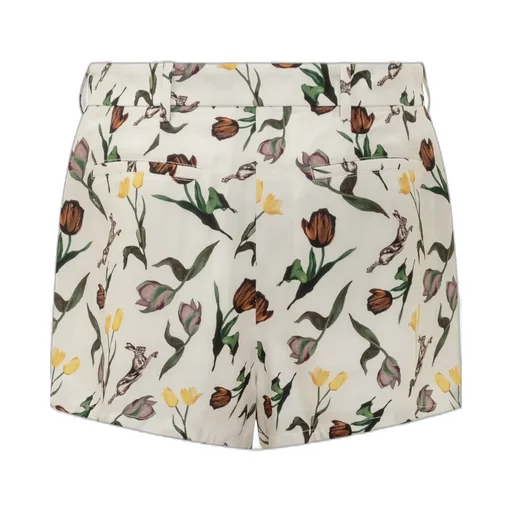 Tulip And Rabbit Print Shorts