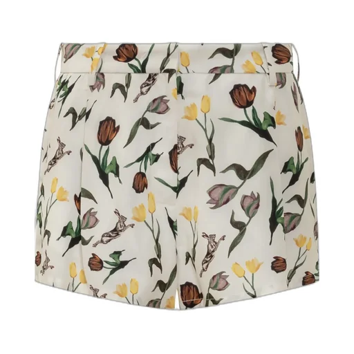Tulip And Rabbit Print Shorts