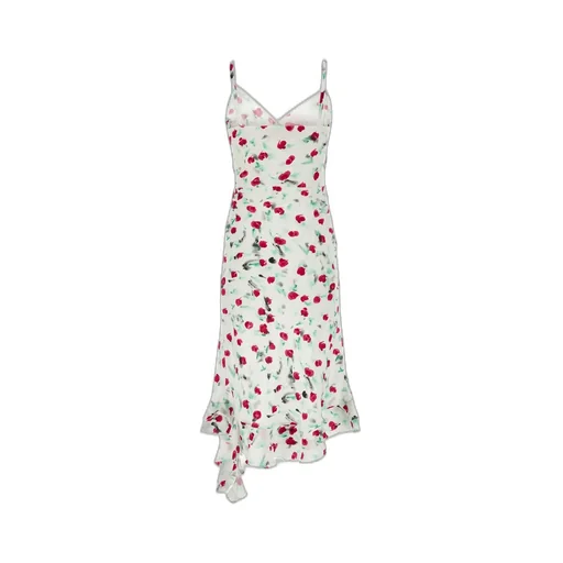 Floral Print Asymmetric Hem Dress