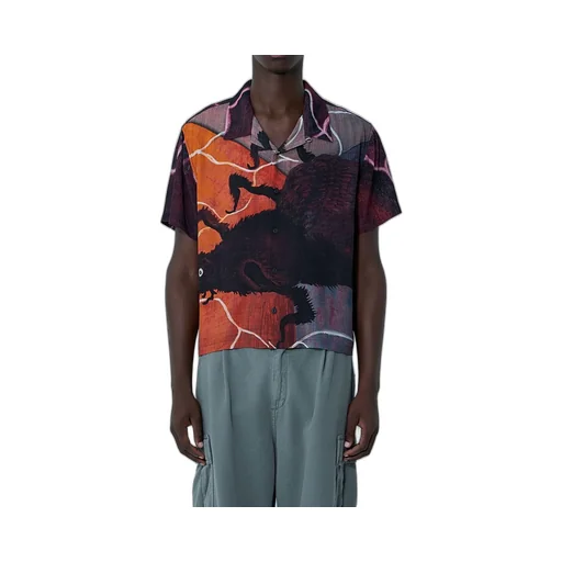 Printed Camp Collar Shirt