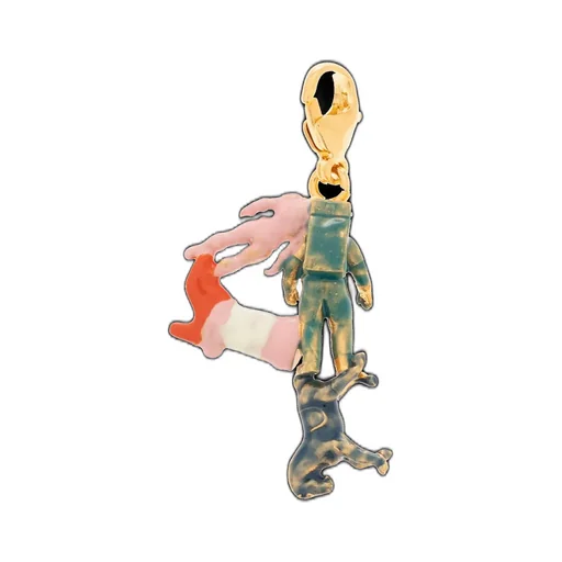 Astronaut, Dog, And Pink Figure Charm