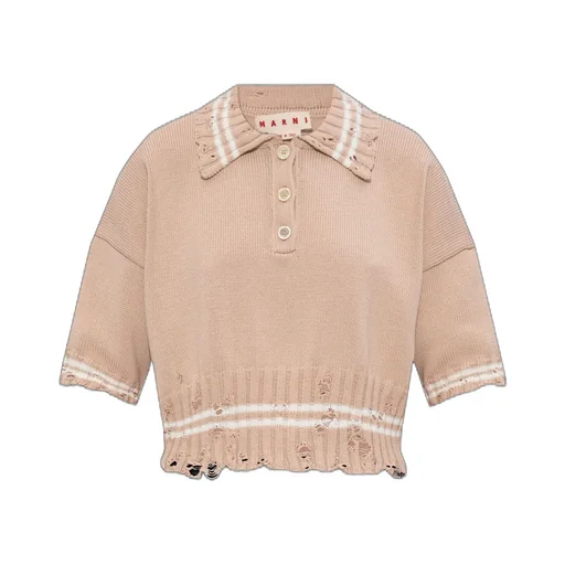 Cropped Polo Sweater