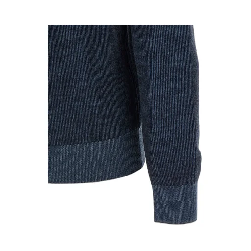 Quarter-Zip Ribbed Knit Sweater