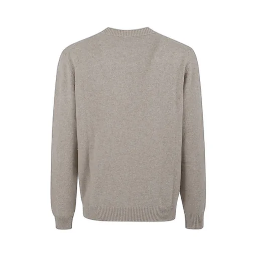 Crewneck Sweater With Geometric Intarsia