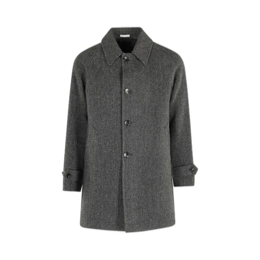 Herringbone Wool Blend Coat