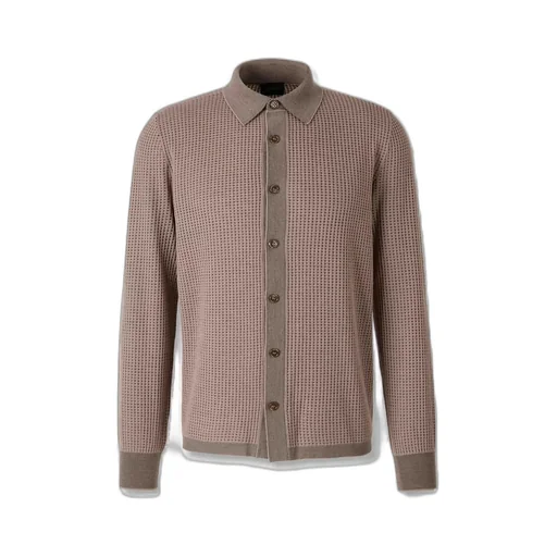Textured Knit Button-Up Shirt