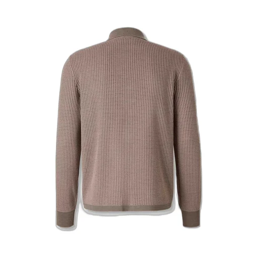 Textured Knit Button-Up Shirt