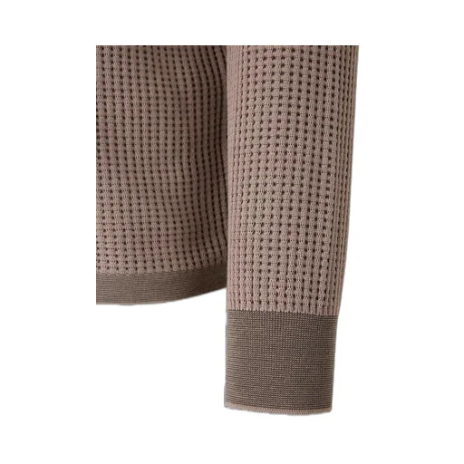 Textured Knit Button-Up Shirt