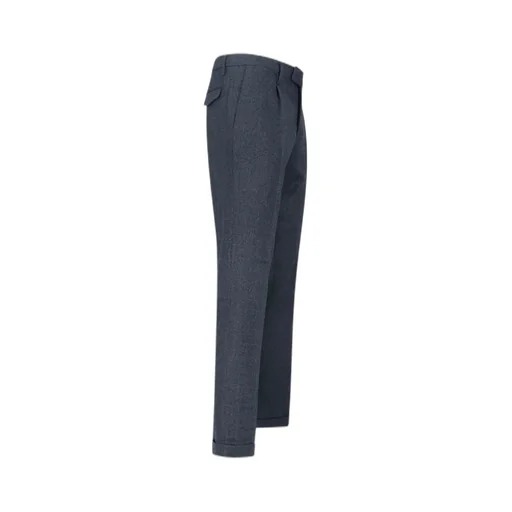 Pleated Cotton Twill Trousers