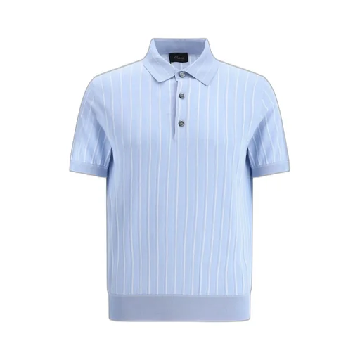 Striped Knit Polo Shirt