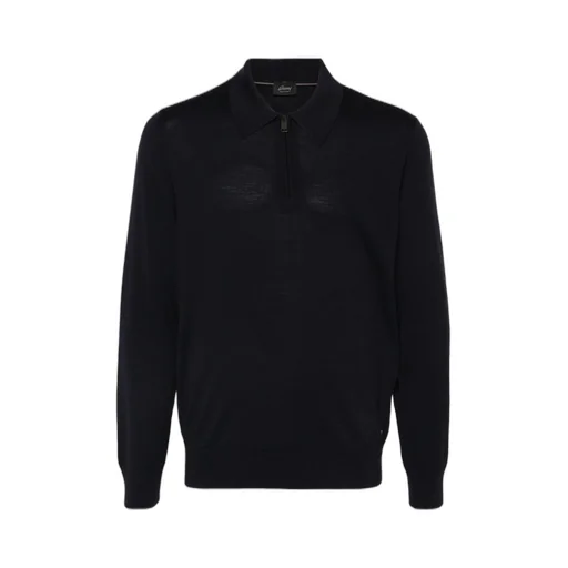 Zip-Neck Polo Sweater