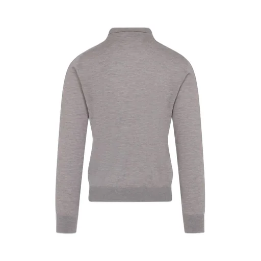 Long-Sleeve Polo Sweater