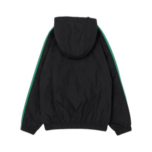 Hooded Jacket With Stripe Detail