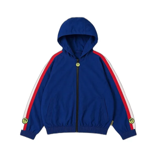 Hooded Jacket With Side Stripes