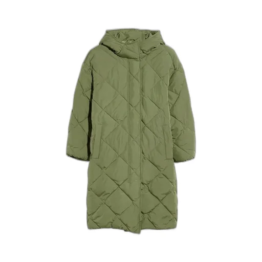 Quilted Longline Puffer Coat
