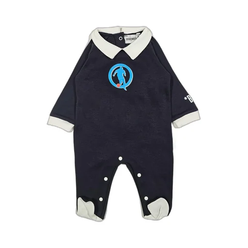 Baby Boys Logo Print Footed Pajamas