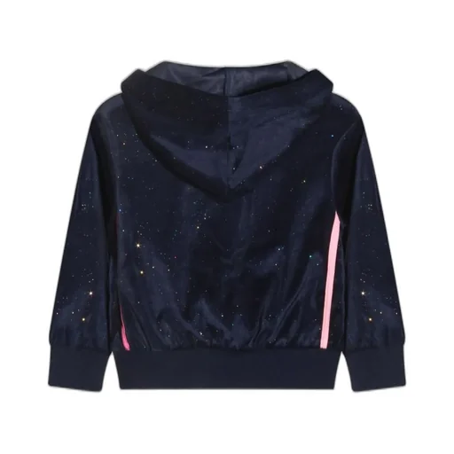 Velour Hoodie With Glitter
