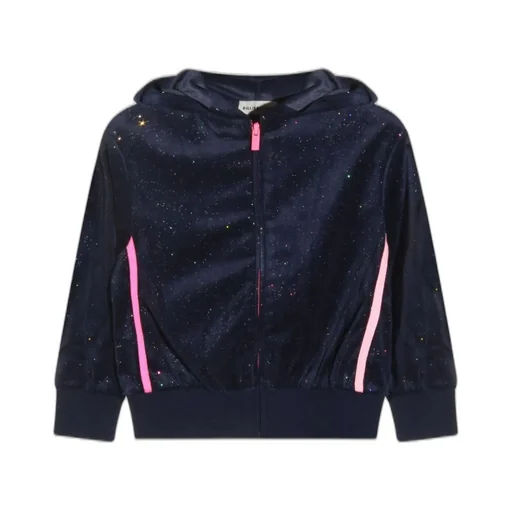 Velour Hoodie With Glitter