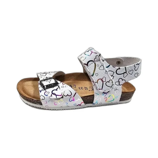 Sandals With Heart Print
