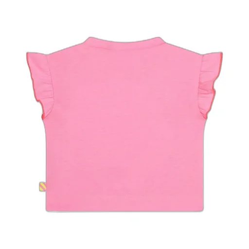 T-Shirt With Ruffle Sleeves And Flower Print