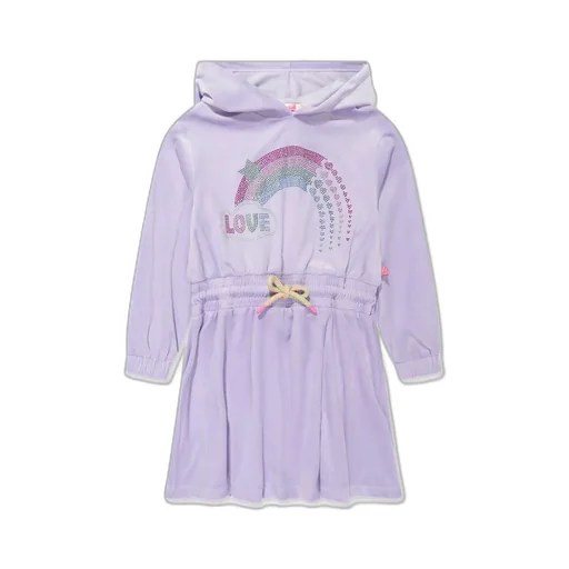 Velour Rainbow Hoodie Dress