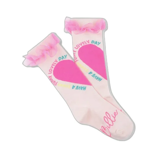 Knee High Socks With Ruffle Trim