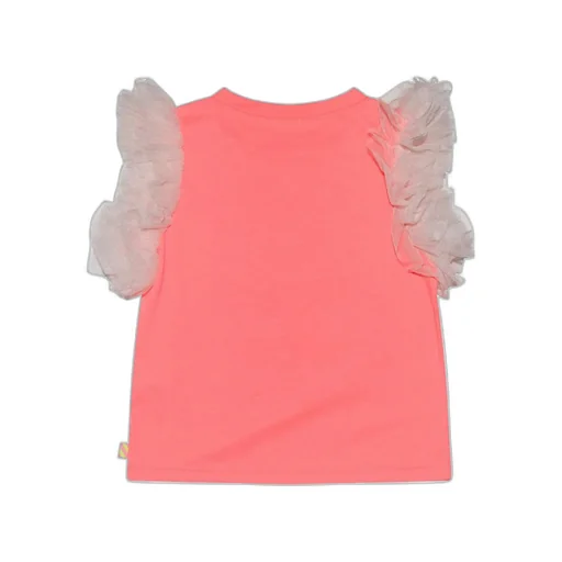 T-Shirt With Ruffled Sleeves