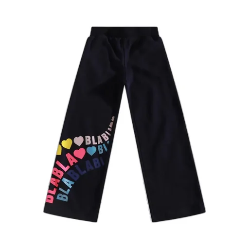 Wide-Leg Sweatpants With Graphic Print