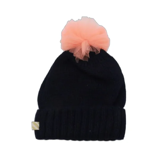 Beanie With Pom-Pom And Star AppliquÉS