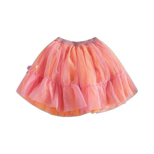 Tulle Skirt With Flower AppliquÉS