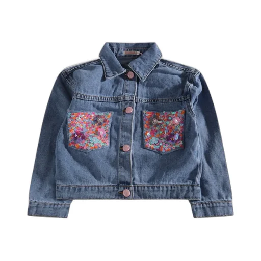 Denim Jacket With Sequins