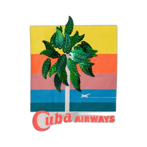 Sleeveless T-Shirt With Palm Tree Graphic