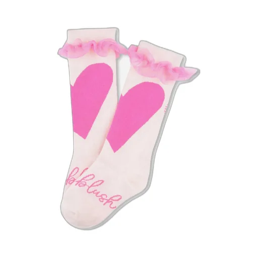 Knee High Socks With Ruffle Trim