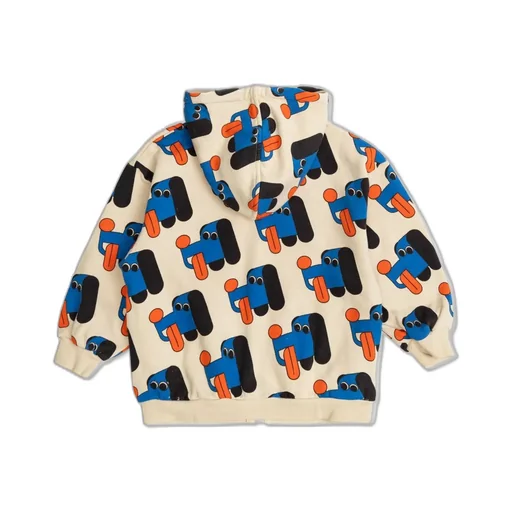 Kids Dog Print Zip Hoodie