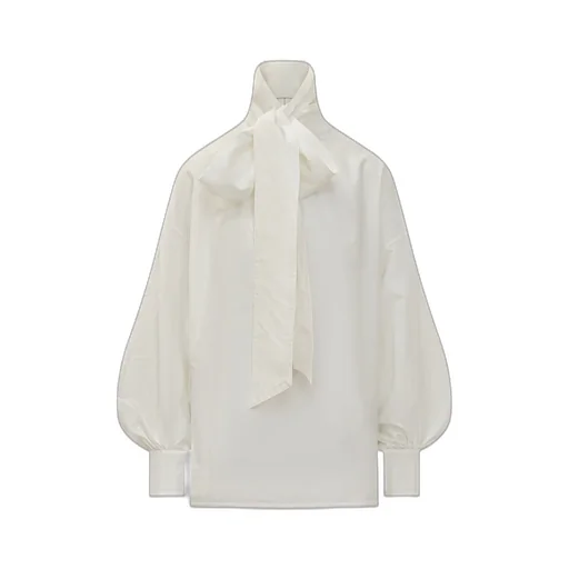 High Neck Bow Blouse