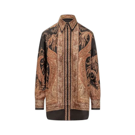 Paisley Print Silk Shirt
