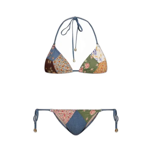 Patchwork Triangle Bikini