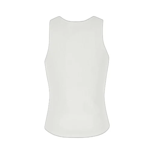 Ribbed Tank Top With Embellished Neckline