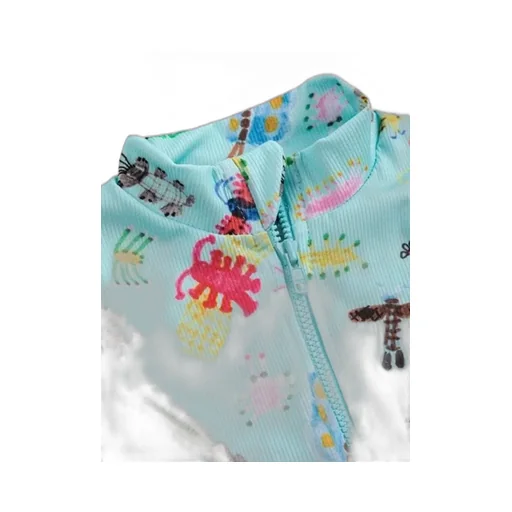 Long Sleeve Zip Up Swimsuit